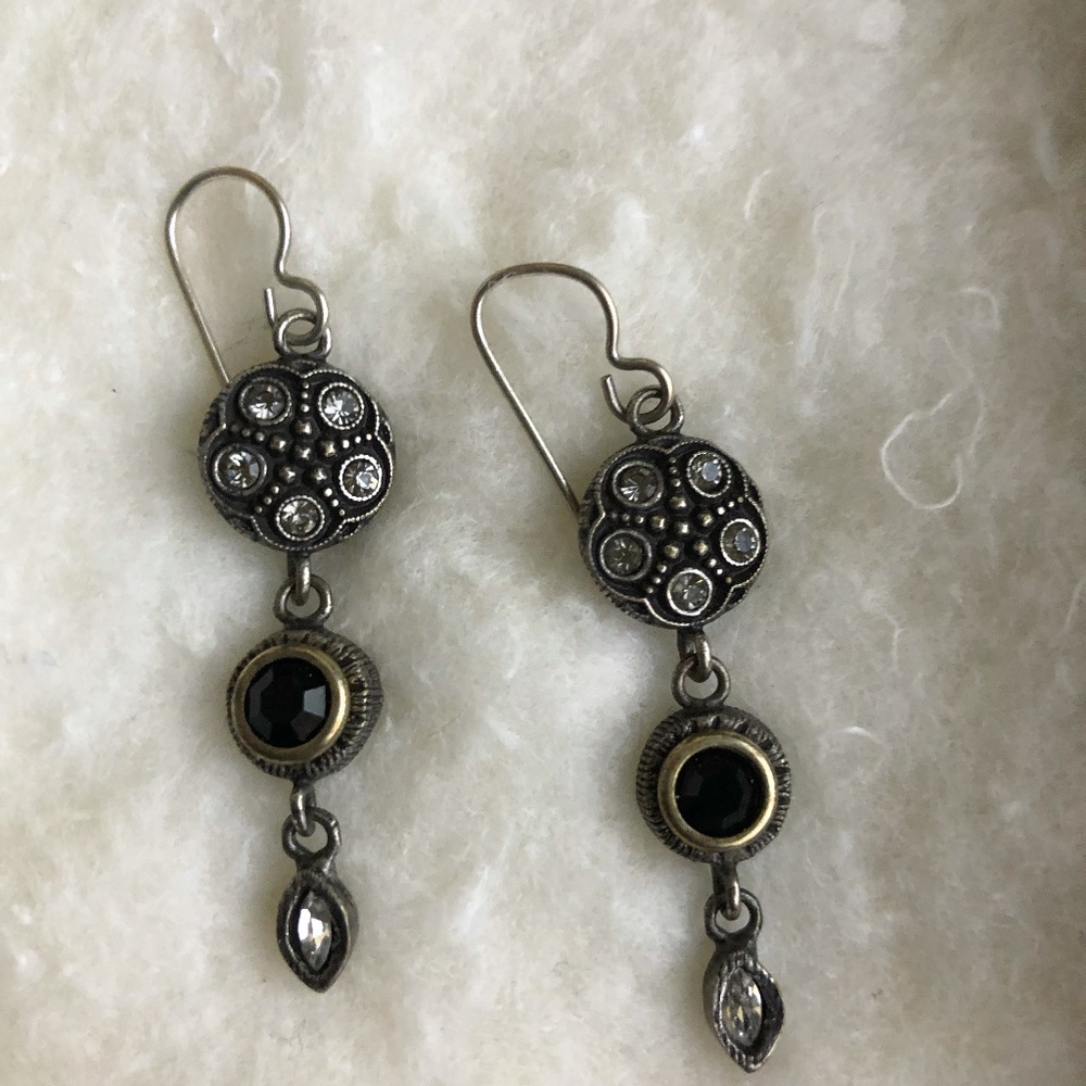 Patricia Locke Signed Earrings Swarovski Crystals
